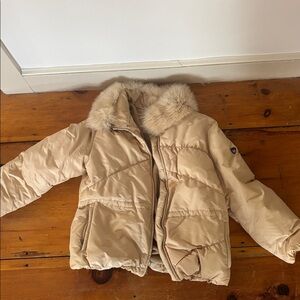 Madison Real Down Coat With Fur Collar Size XL